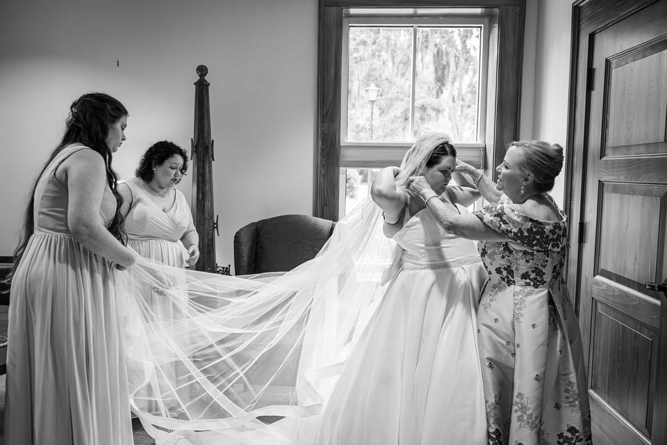 Bride getting ready photo