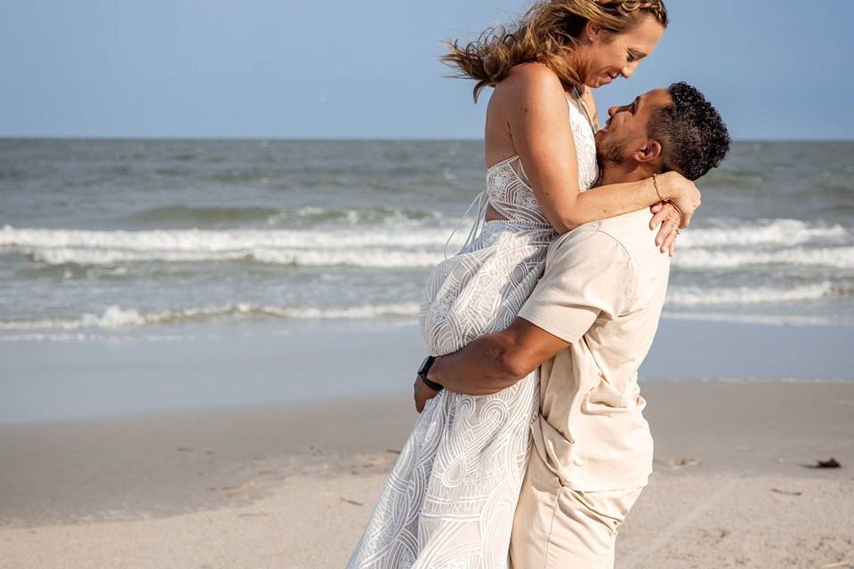 Beach wedding photos
