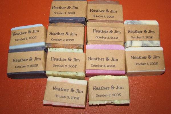 Personalized handcrafted cold process soap in a variety of fragrances.