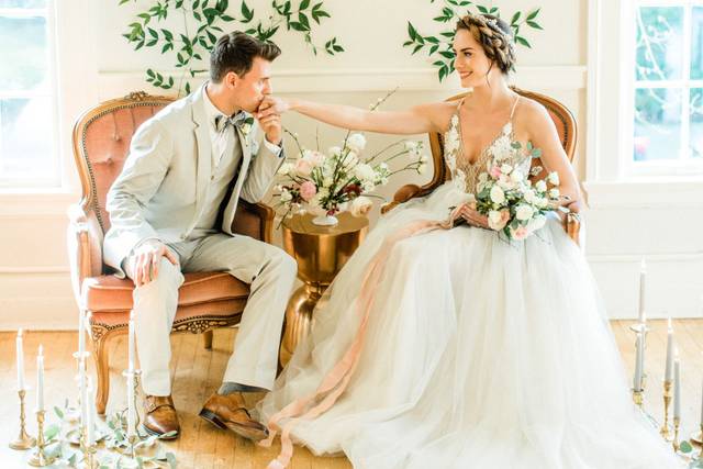 The groom and bride
