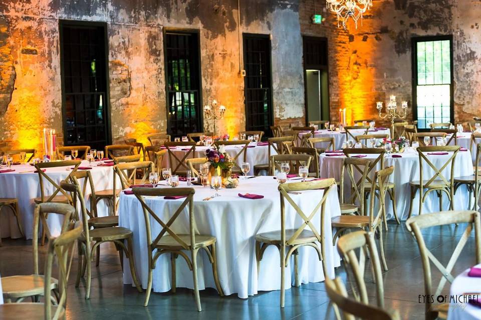 Rustic reception area