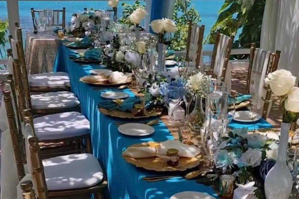 Blue and Gold Decor