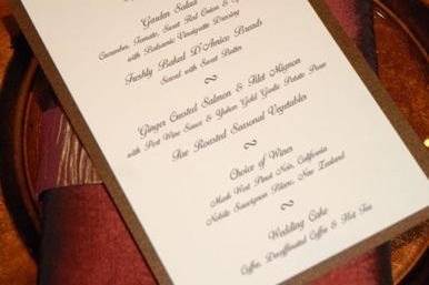 Table Setting with Menu