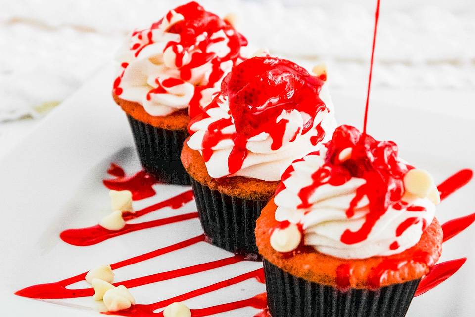 Strawberry Truffle Cupcakes