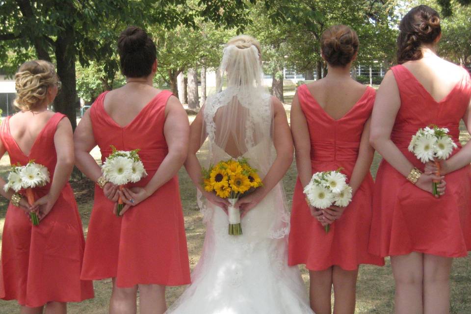 Bride & her maids