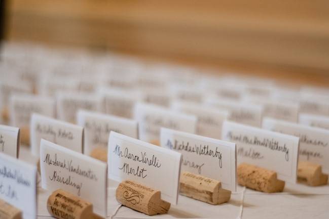 Cork place cards