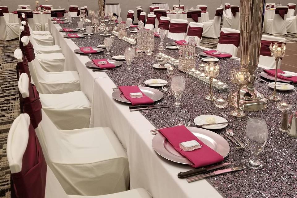 Elegant head table