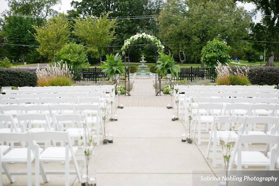 Outdoor wedding ceremony