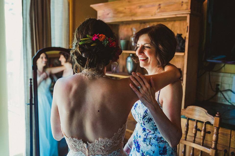 The bride and her mother