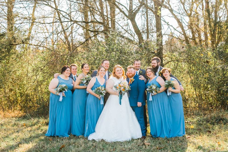 Blue fall wedding