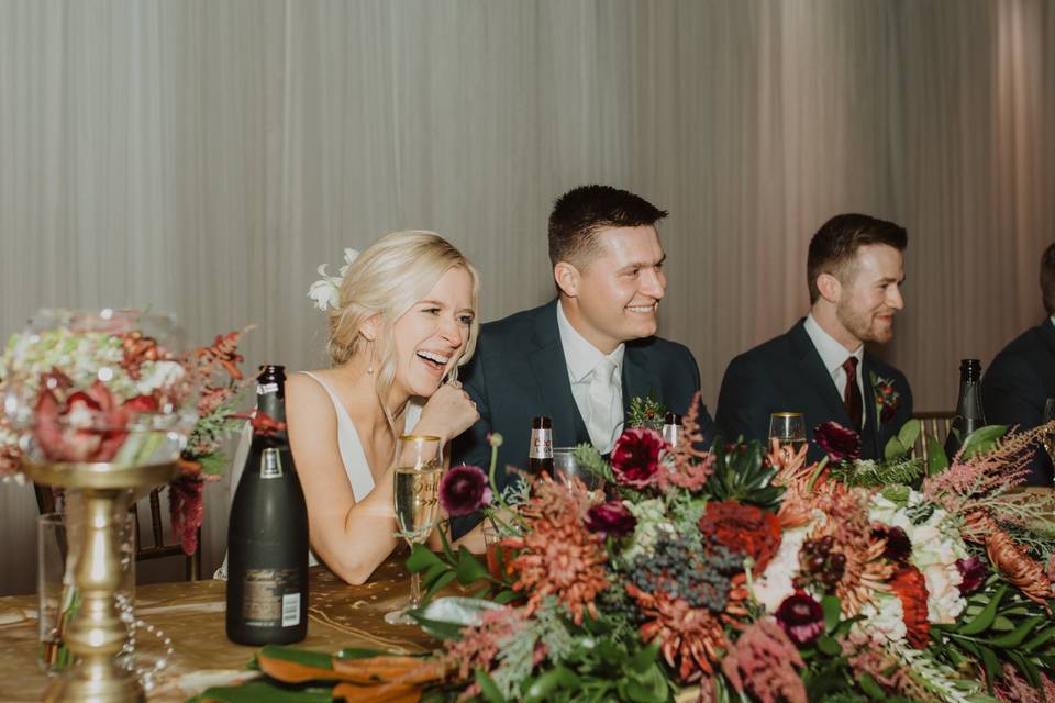 Head table laughs