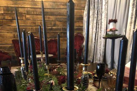 Black and Burgundy Accents