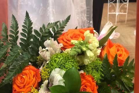 Orange and Green Bouquet