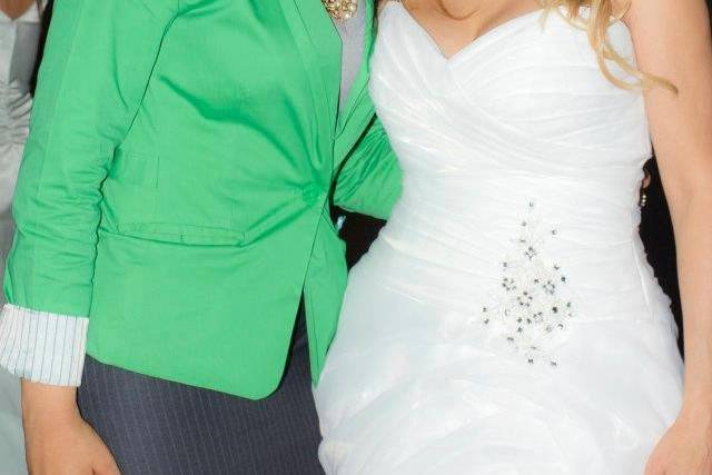 With the bride