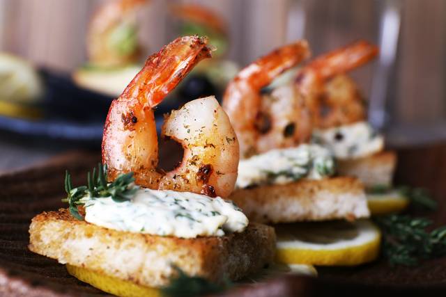 Shrimp crostini