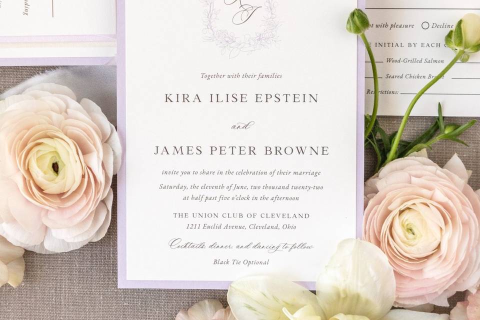 Monogram Wedding Invitation