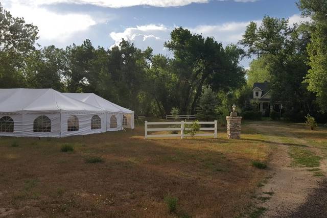 Reception tent and venue grounds