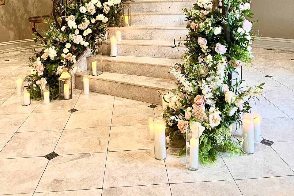 Custom staircase arrangements at Park Chateau