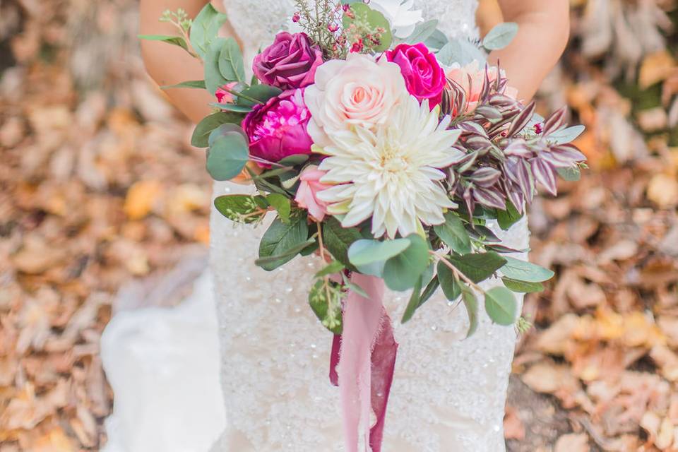 Custom flower crown & bouquet