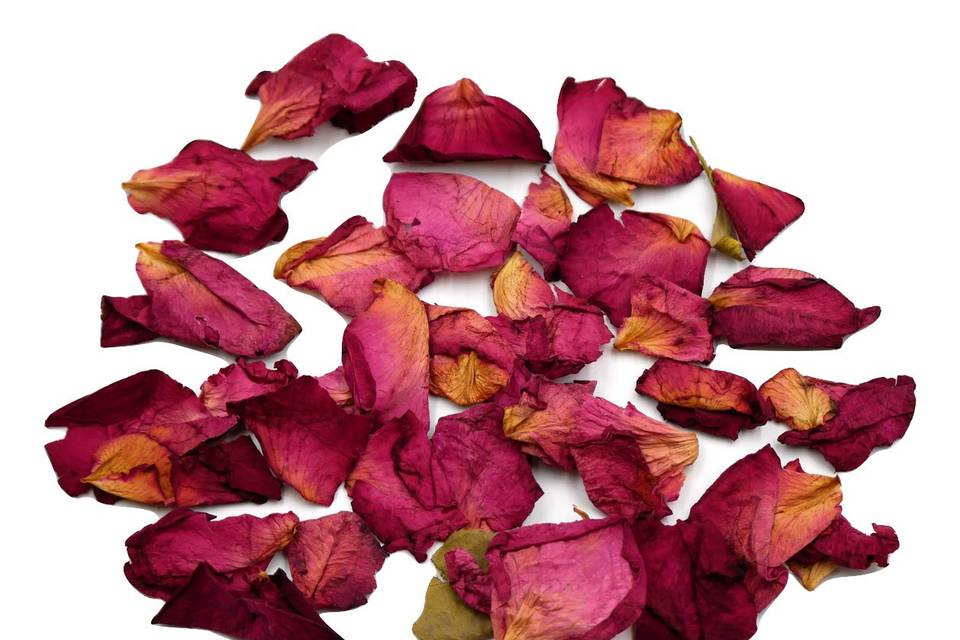 Dried rose petals