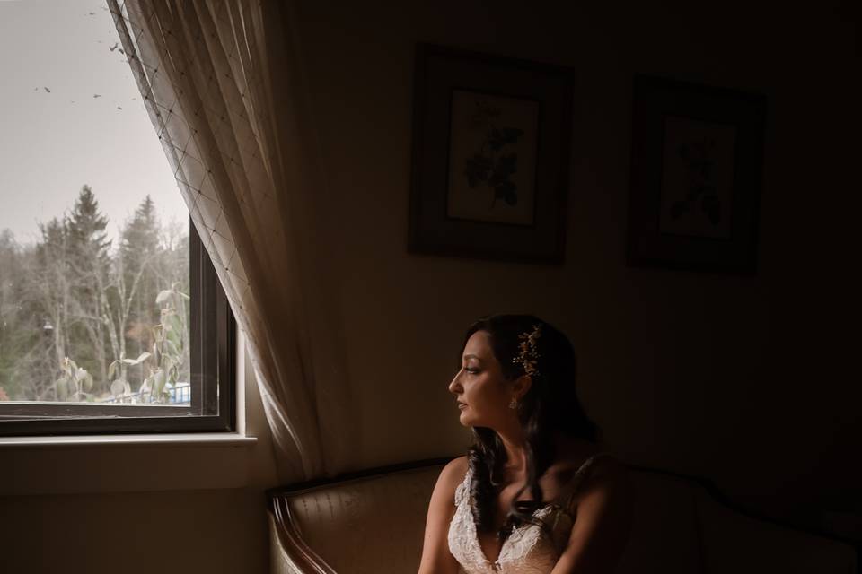Bride in thought