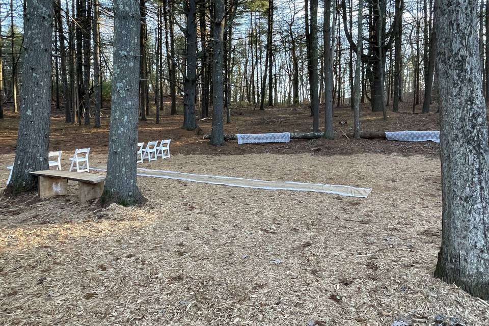 Private Wooded area ceremony