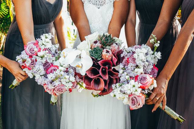 Bridal party bouquets