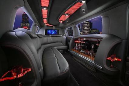 interior of 8 passenger Lincoln MKT Limousine