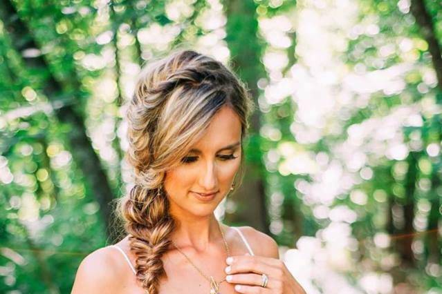 Bride in forest