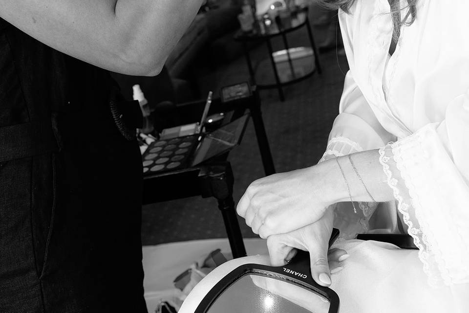 Bridal lounge preparations