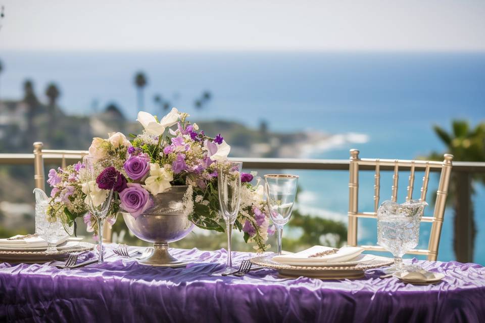 Sweetheart table - purple
