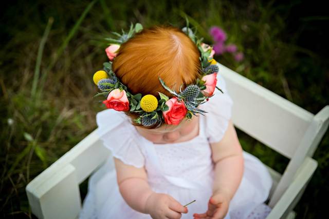Heavy floral crown