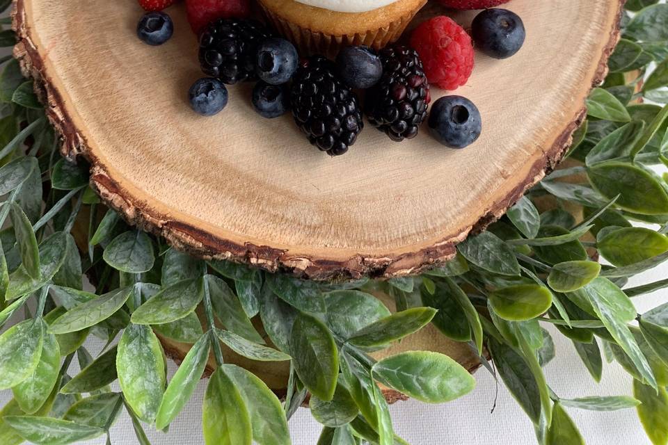 Vanilla Fruit Cupcakes