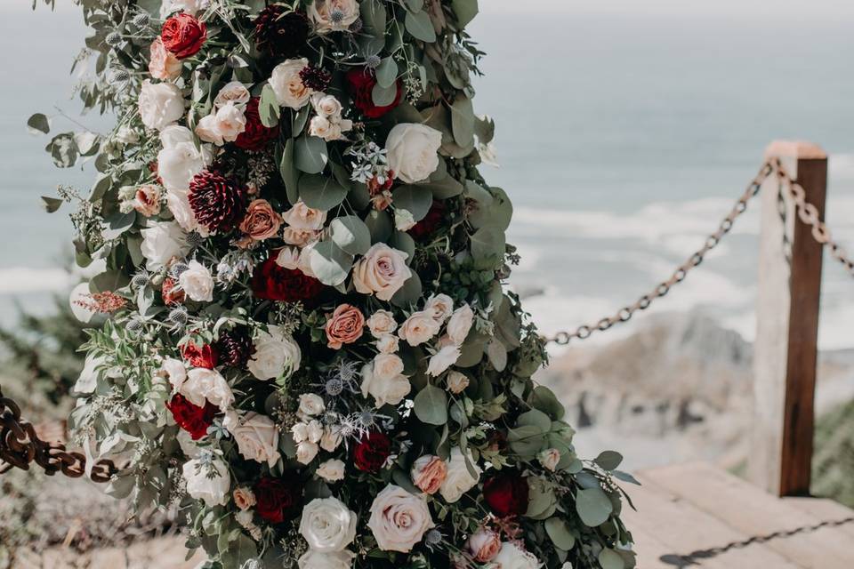 Romantic Deep Red Garden Roses