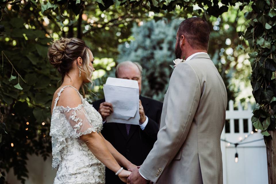 Back yard wedding