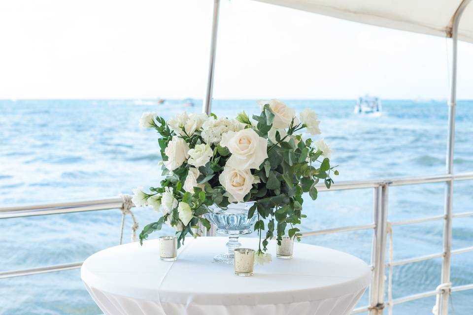 Official ceremony on a boat