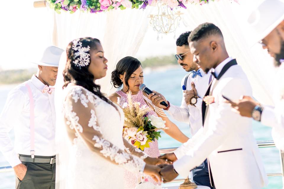 Wedding on a boat, Punta Cana