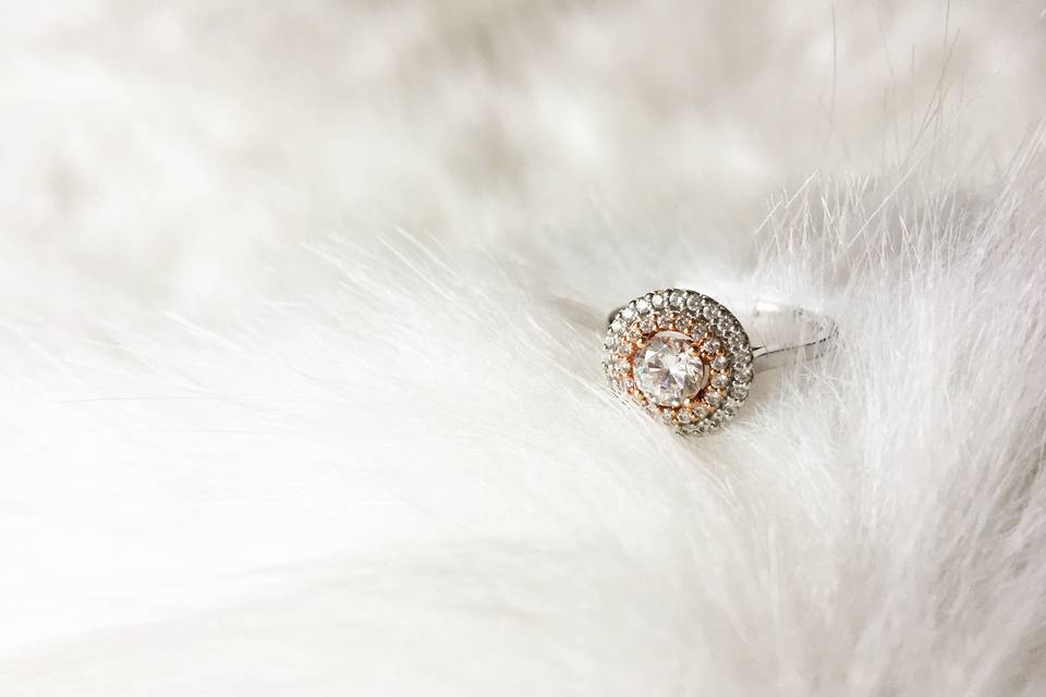 Double Halo two-tone ring