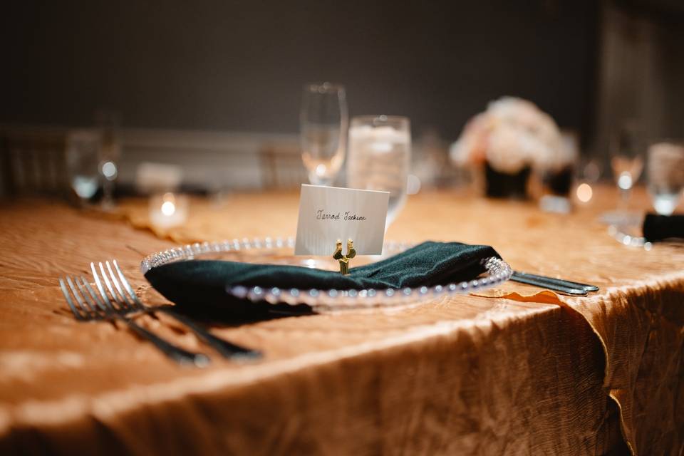 Detail of table setting