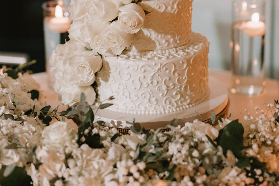 Buttercream Lace Wedding Cake