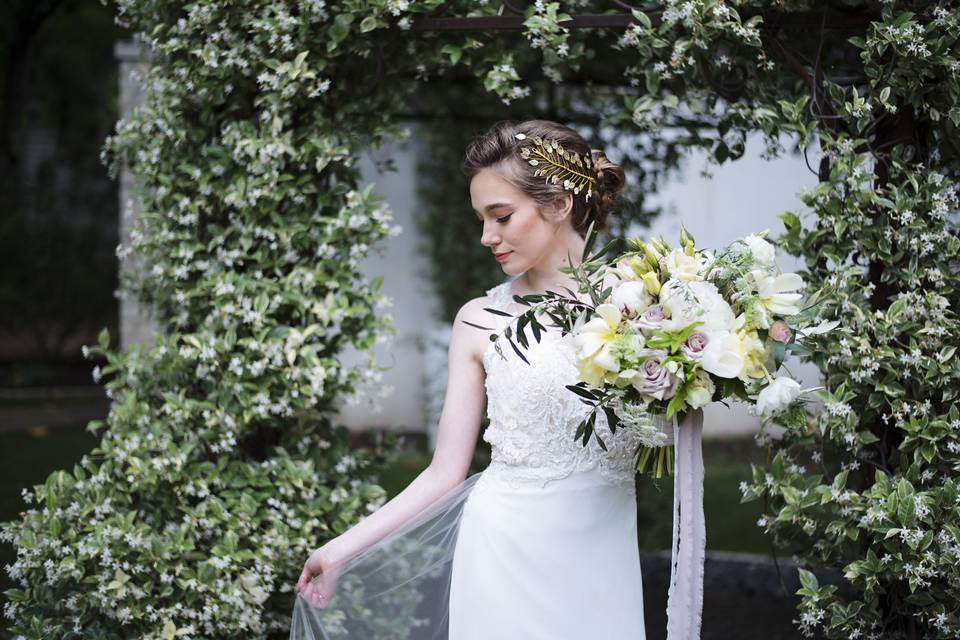 Bride with flowers