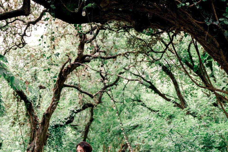 Bride in the forest