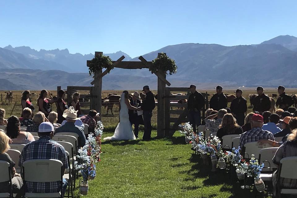 Bring your own wedding arch