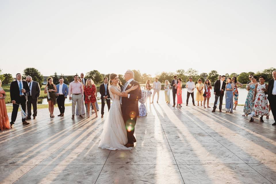 First dance on the patio