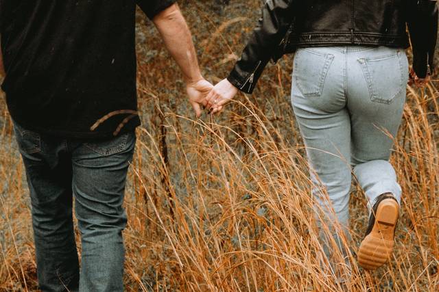 Running in a field