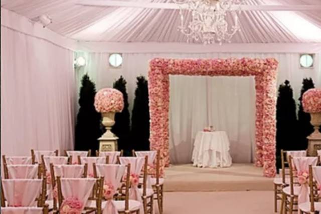Outdoor tent ceremony