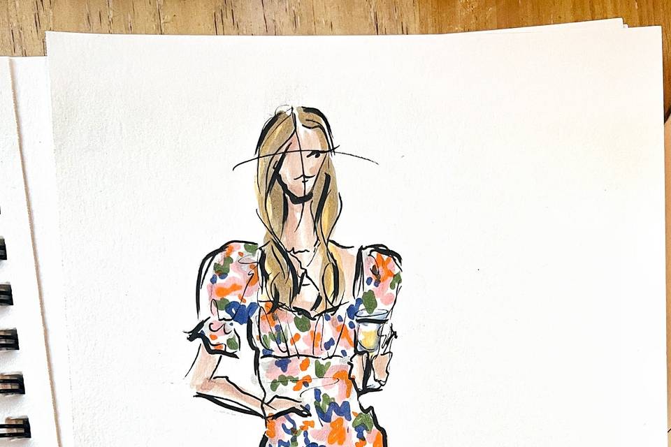 Live fashion sketch