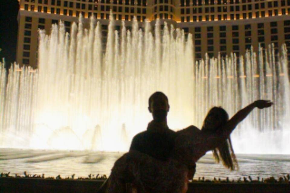 Fountain silhouette