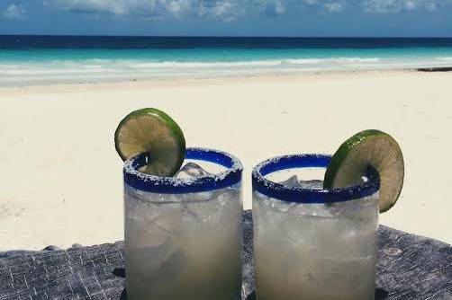 Margaritas on the beach