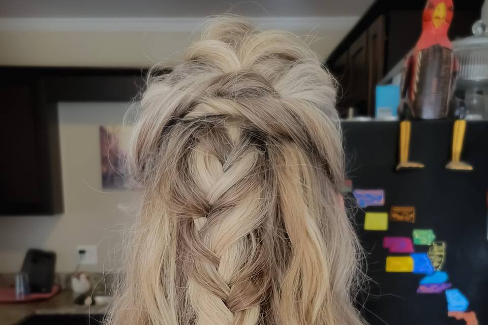 Half up braid